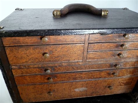 steel tool box old fashioned|antique wood machinist tool boxes.